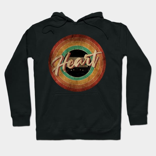 Heart Band Vintage Circle Art Hoodie by antongg